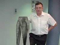 Don Fry with Scramjet model